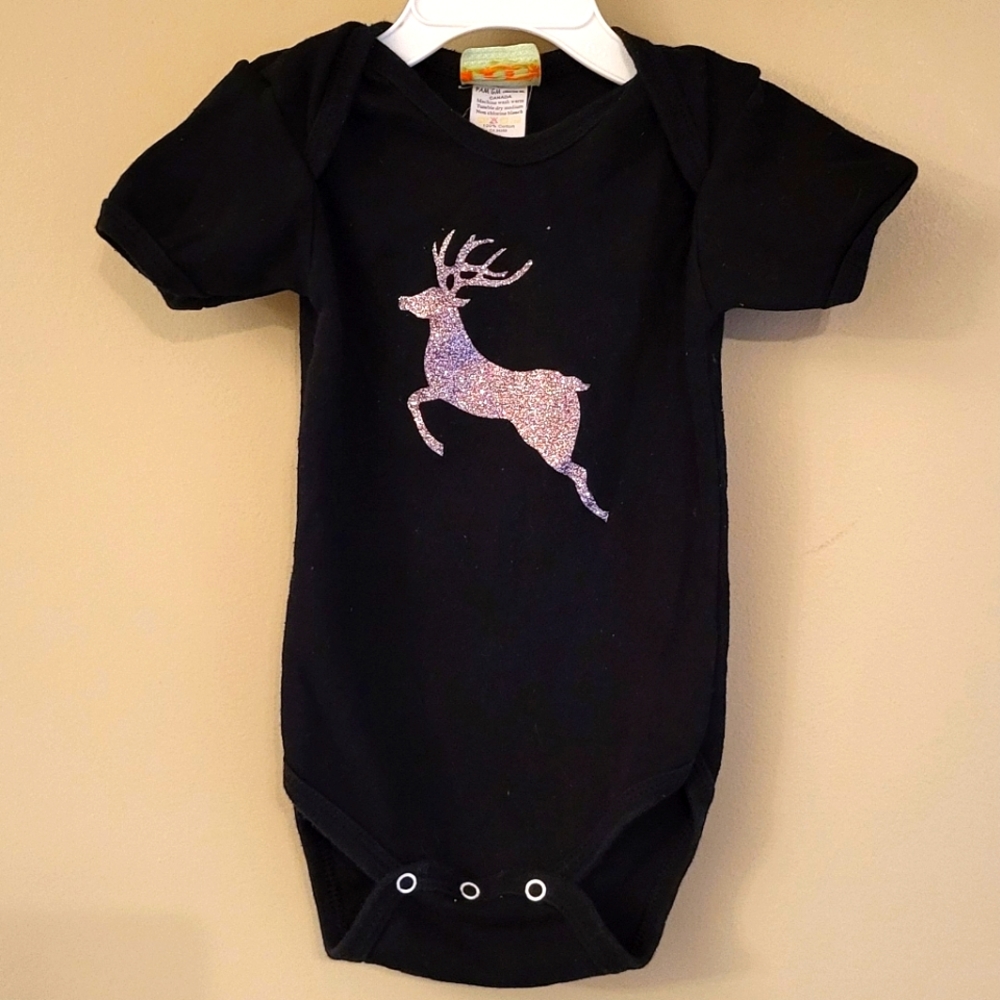 Black and gold holiday onesie/bodysuit
